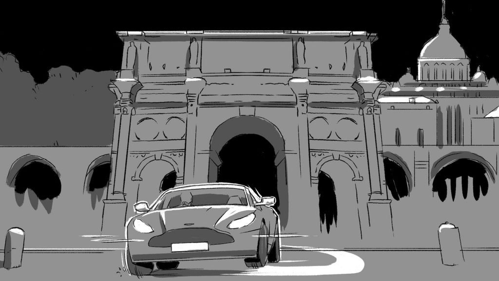 BALISE ALT - Storyboard Armani n°4 Bruno Tesse • Agence Mil-pat Roughmen & Illustrateurs
