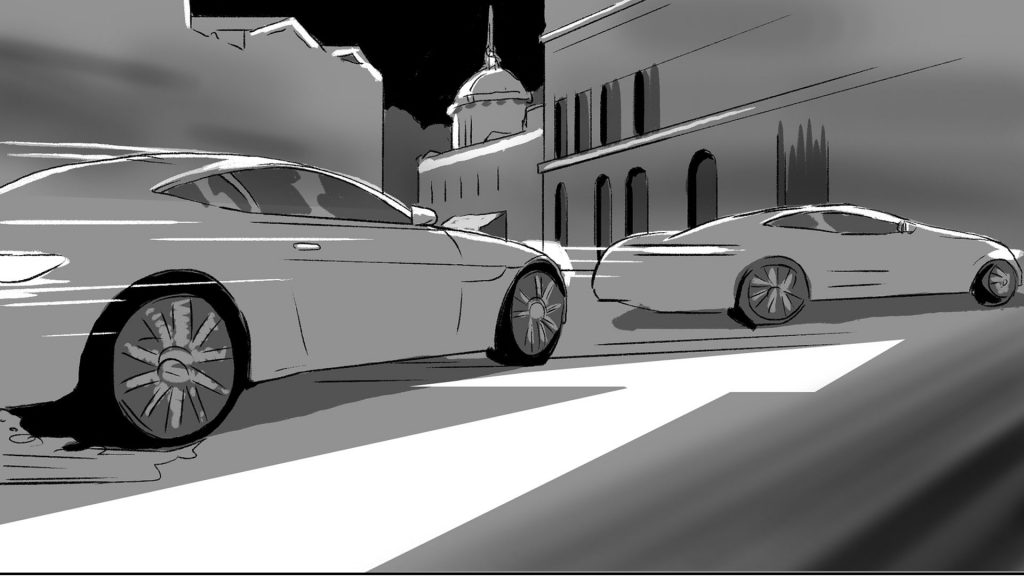 BALISE ALT - Storyboard Armani n°5 Bruno Tesse • Agence Mil-pat Roughmen & Illustrateurs