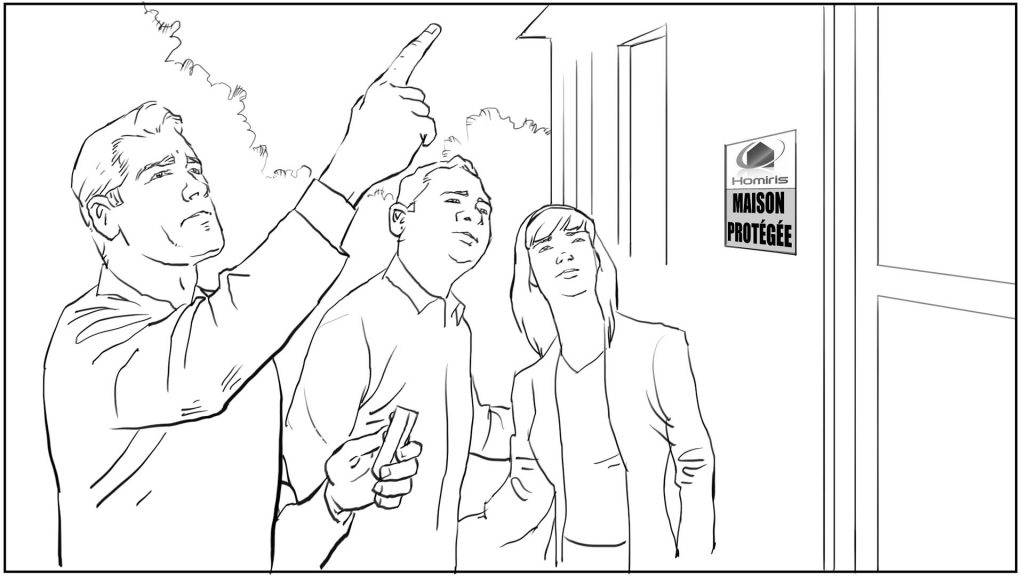 Storyboard Homiris Bruno Tesse • Agence Mil-pat Roughmen & Illustrateurs