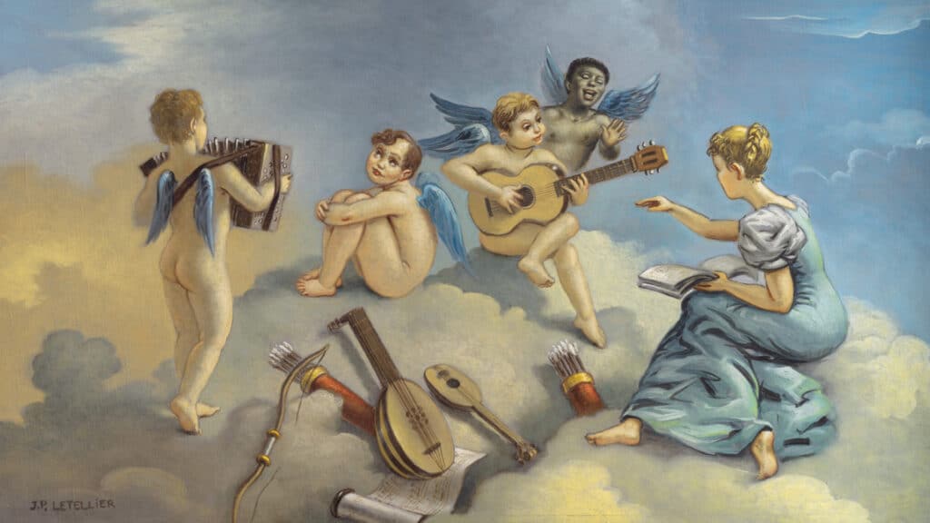 Illustration copiste letellier les anges agence roughman illustrateur mil pat