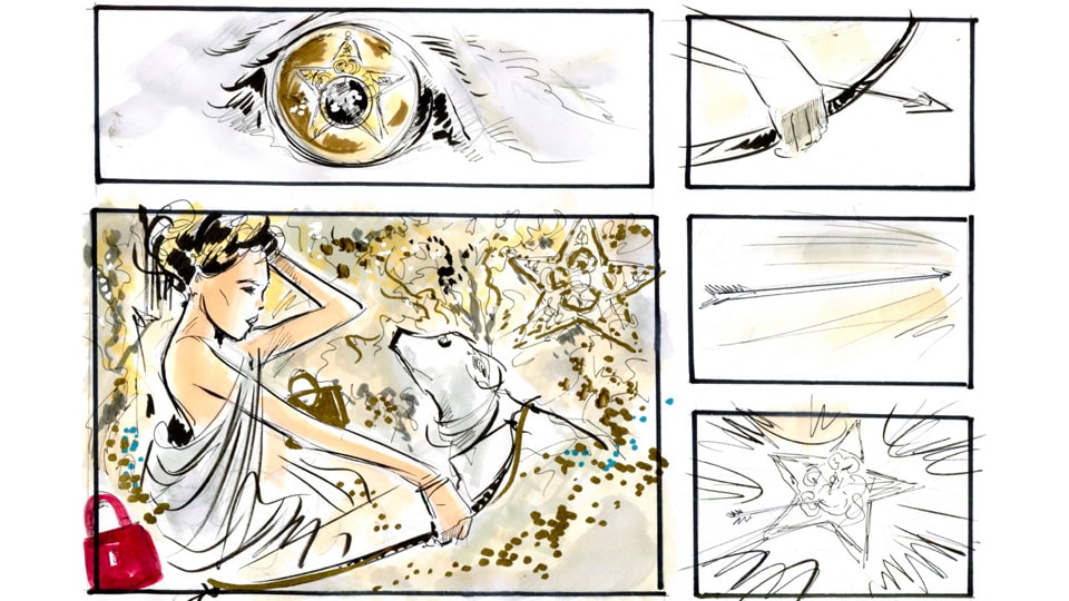 Storyboard fred peltier dior bag 10 1 agence roughman illustrateur mil pat