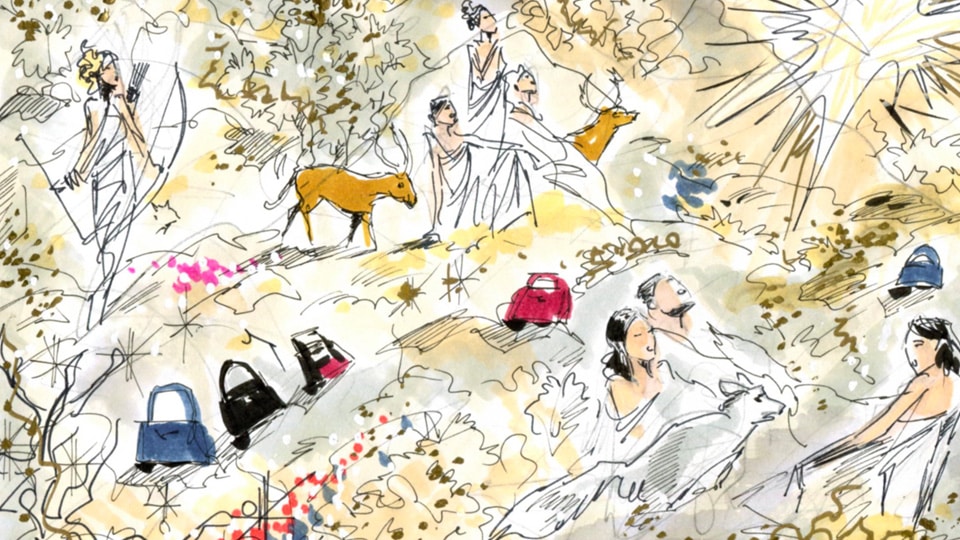 Storyboard fred peltier dior bag 2 agence roughman illustrateur mil pat