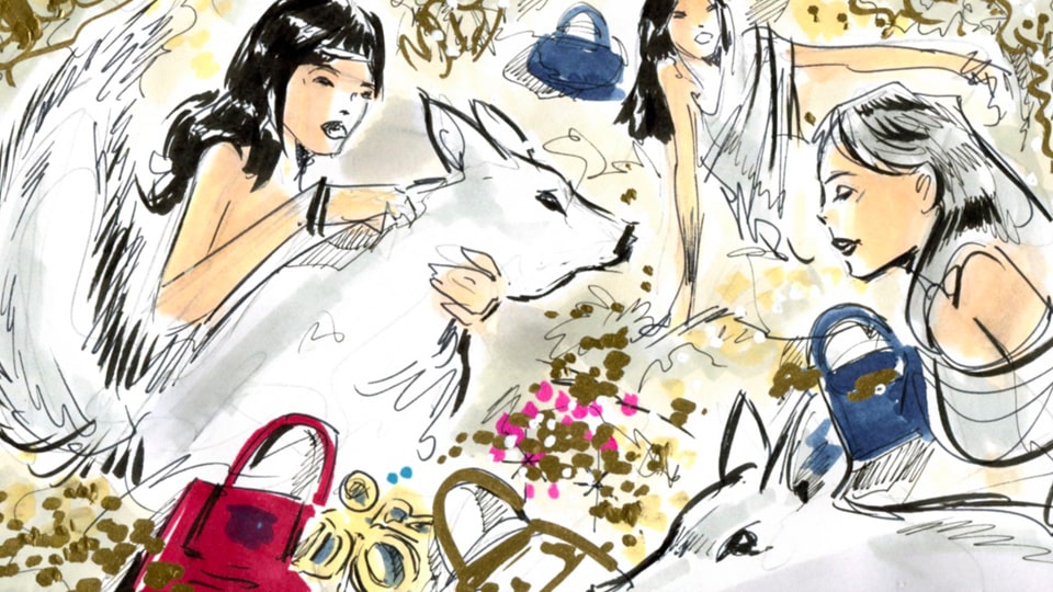 Storyboard fred peltier dior bag 3 agence roughman illustrateur mil pat