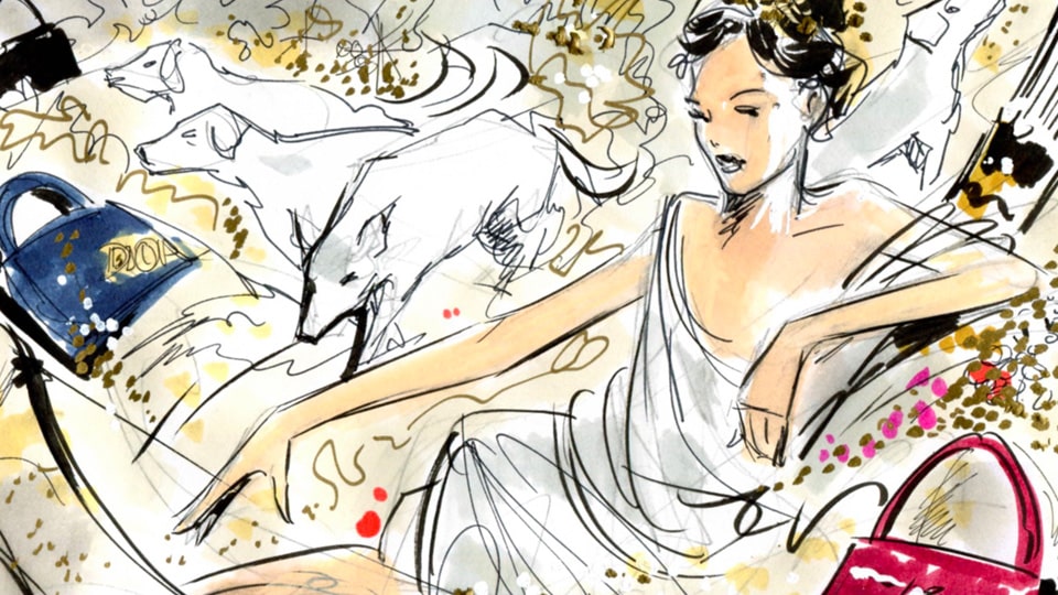Storyboard fred peltier dior bag 5 agence roughman illustrateur mil pat