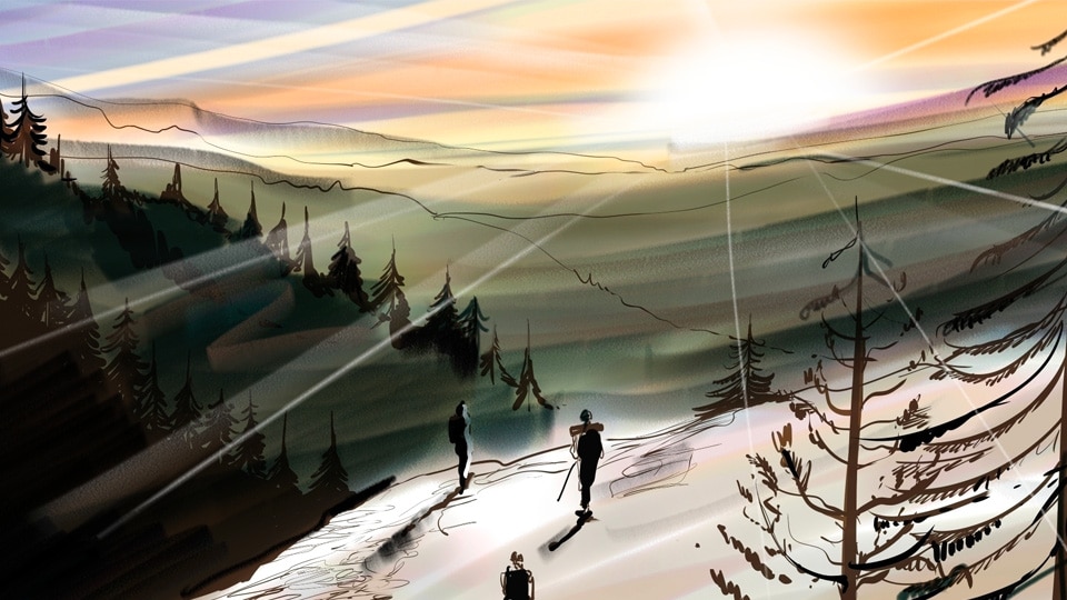 Storyboard pierre roux decathlon 01 agence roughman illustrateur mil pat