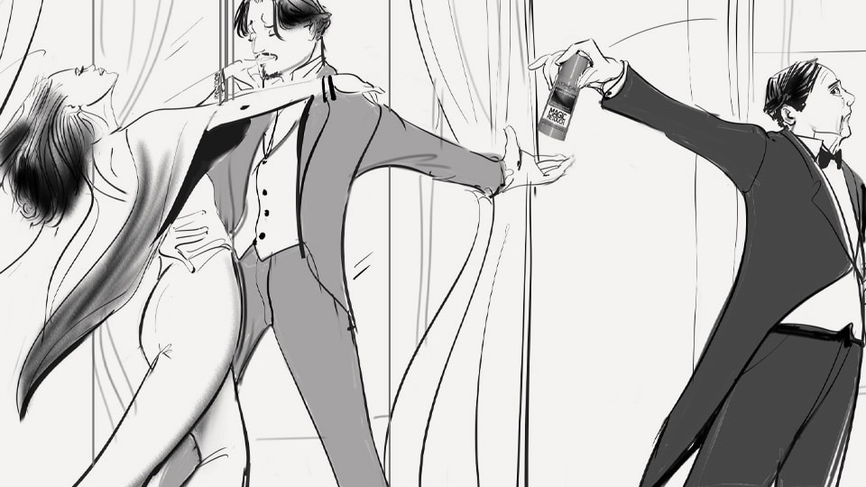 Storyboard pierre roux loreal 06 agence roughman illustrateur mil pat