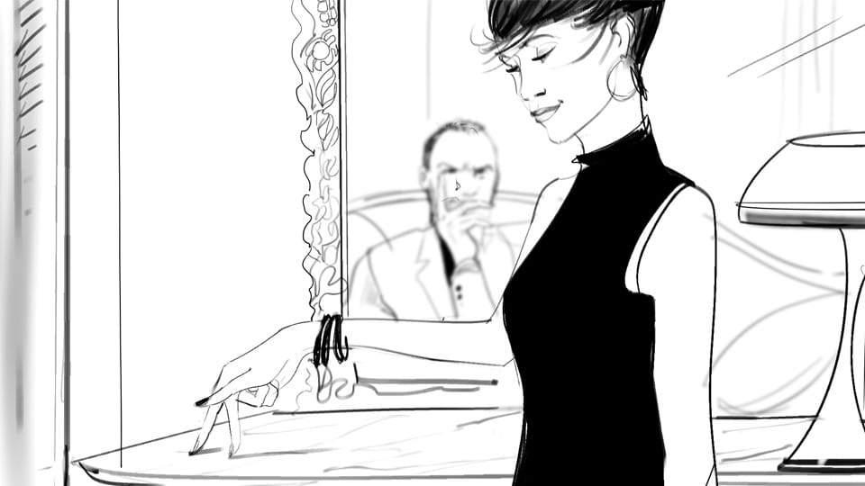 Storyboard pierre roux mode beaute 01 agence roughman illustrateur mil pat
