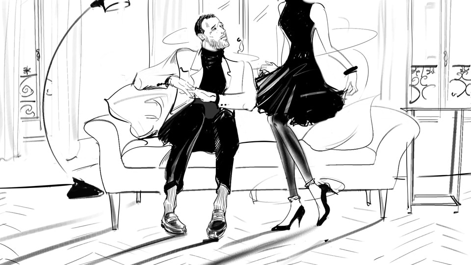 Storyboard pierre roux mode beaute 03 agence roughman illustrateur mil pat