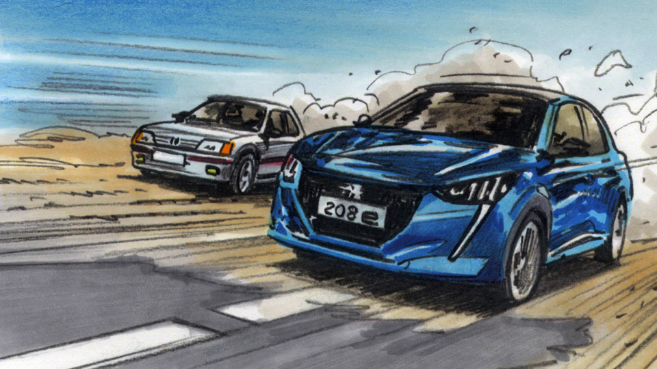 storyboard renaud garreta peugeot 07 agence roughman illustrateur mil pat