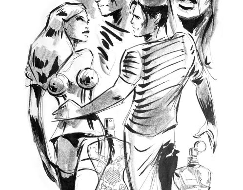 rough jean paul gaultier fredpeltier agence mil pat Agence illustrateur roughmen Mil Pat