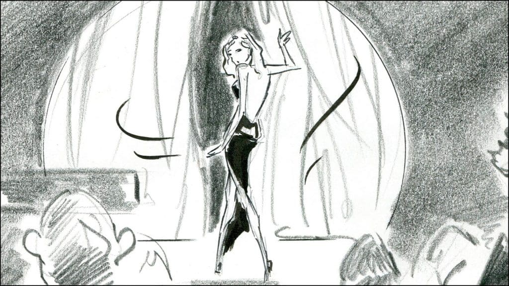 storyboard cabaret 04 fredpeltier agence milpat Agence illustrateur roughmen Mil Pat
