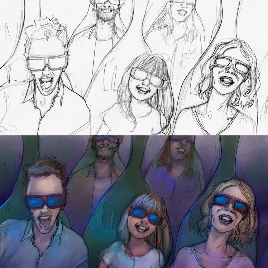 Coloriste futoroscope 01 sylvie sabater agence illustrateurs roughmen mil pat