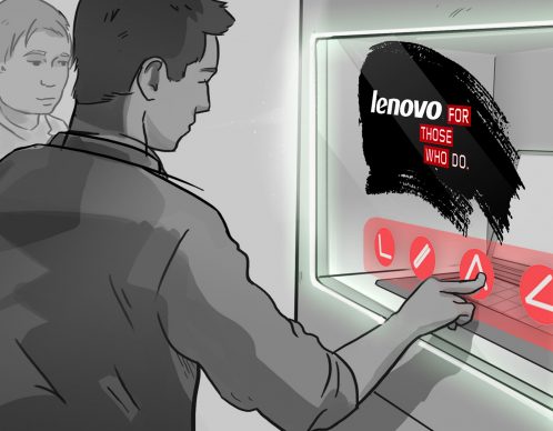 Illustration romain argant lenovo agence illustrateurs roughmen mil pat