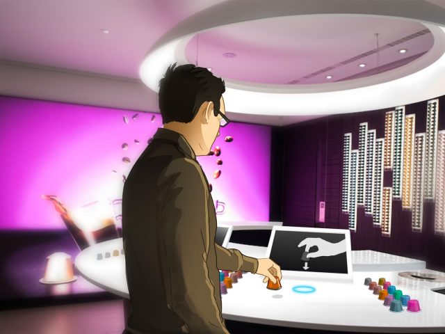 Illustration romain argant nespresso agence illustrateurs roughmen mil pat