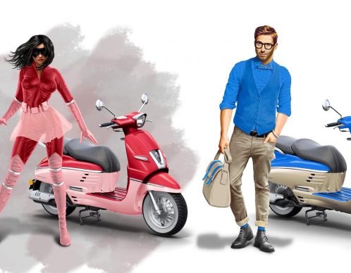 Rough peugeot scooter andrea galletti agence illustrateurs roughmen mil pat