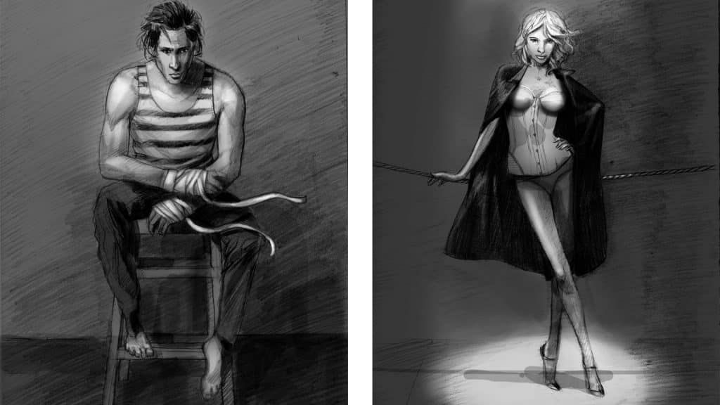 Roughs max carnevale gaultier 2 agence illustrateurs roughmen mil pat