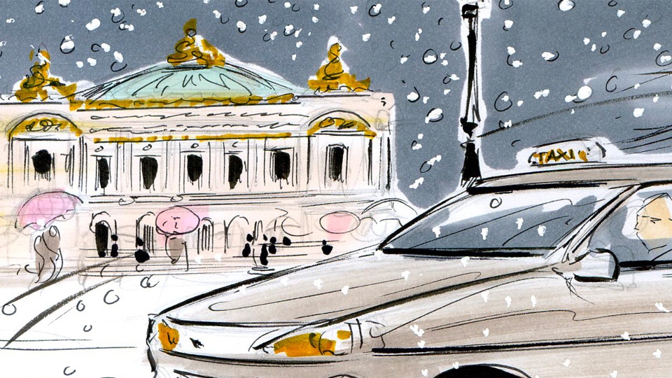 Storyboard fred peltier chanel 01 agence illustrateurs roughmen mil pat