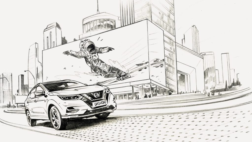 Roughs renaud garreta nissan qashqai • agence roughman illustrateur mil pat