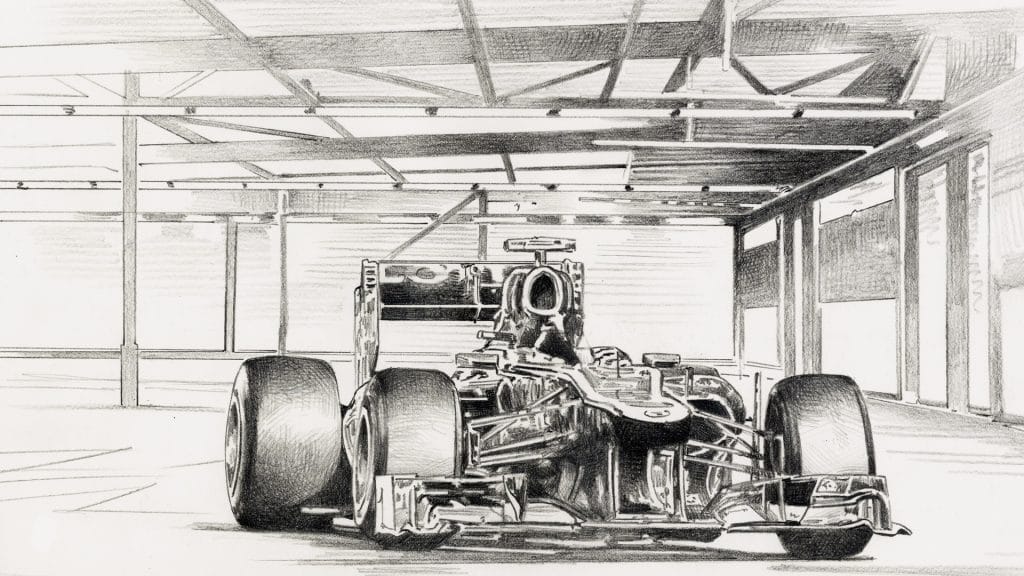Roughs renaud garreta renault f1 2 • agence roughman illustrateur mil pat