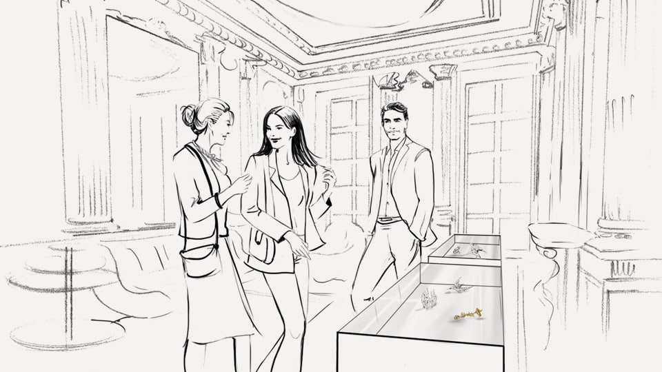 storyboard helene metivet chaumet 01 agence roughman illustrateur mil pat