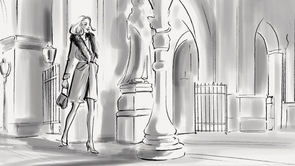 Storyboard helene montivet nina ricci 01 agence roughman illustrateur mil pat