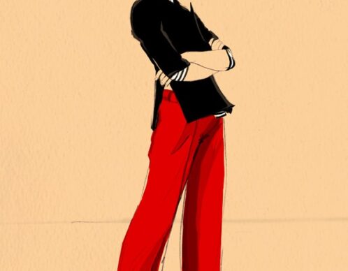 Illustration helene metivet jean paul gautier 1 agence roughman illustrateur mil pat
