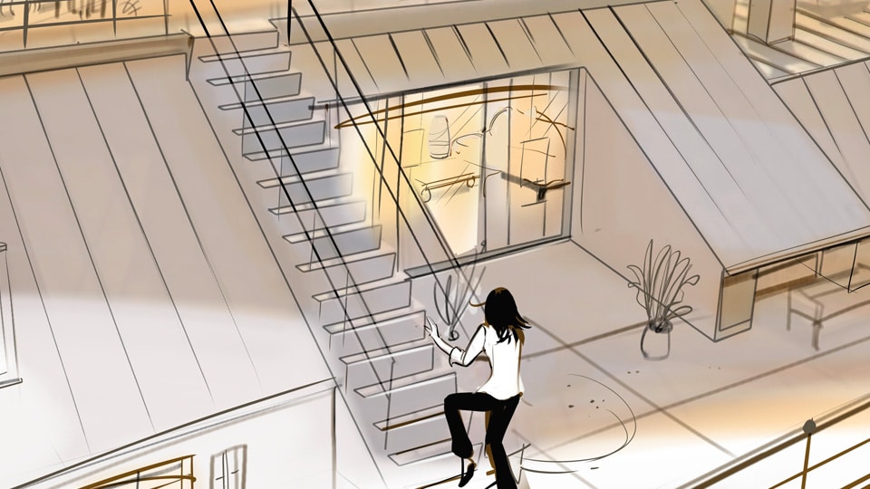 Storyboard pierre roux carte noire 01 agence roughman illustrateur mil pat