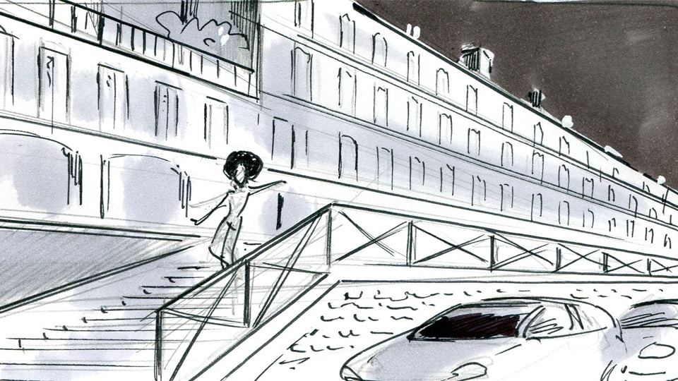 Storyboard fred peltier dior 01 agence roughman illustrateur mil pat