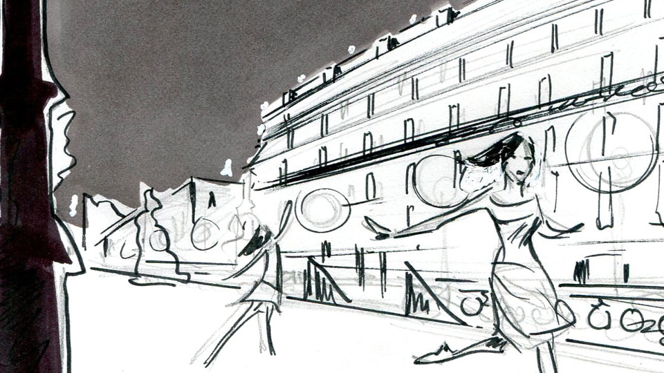Storyboard fred peltier dior 03 agence roughman illustrateur mil pat