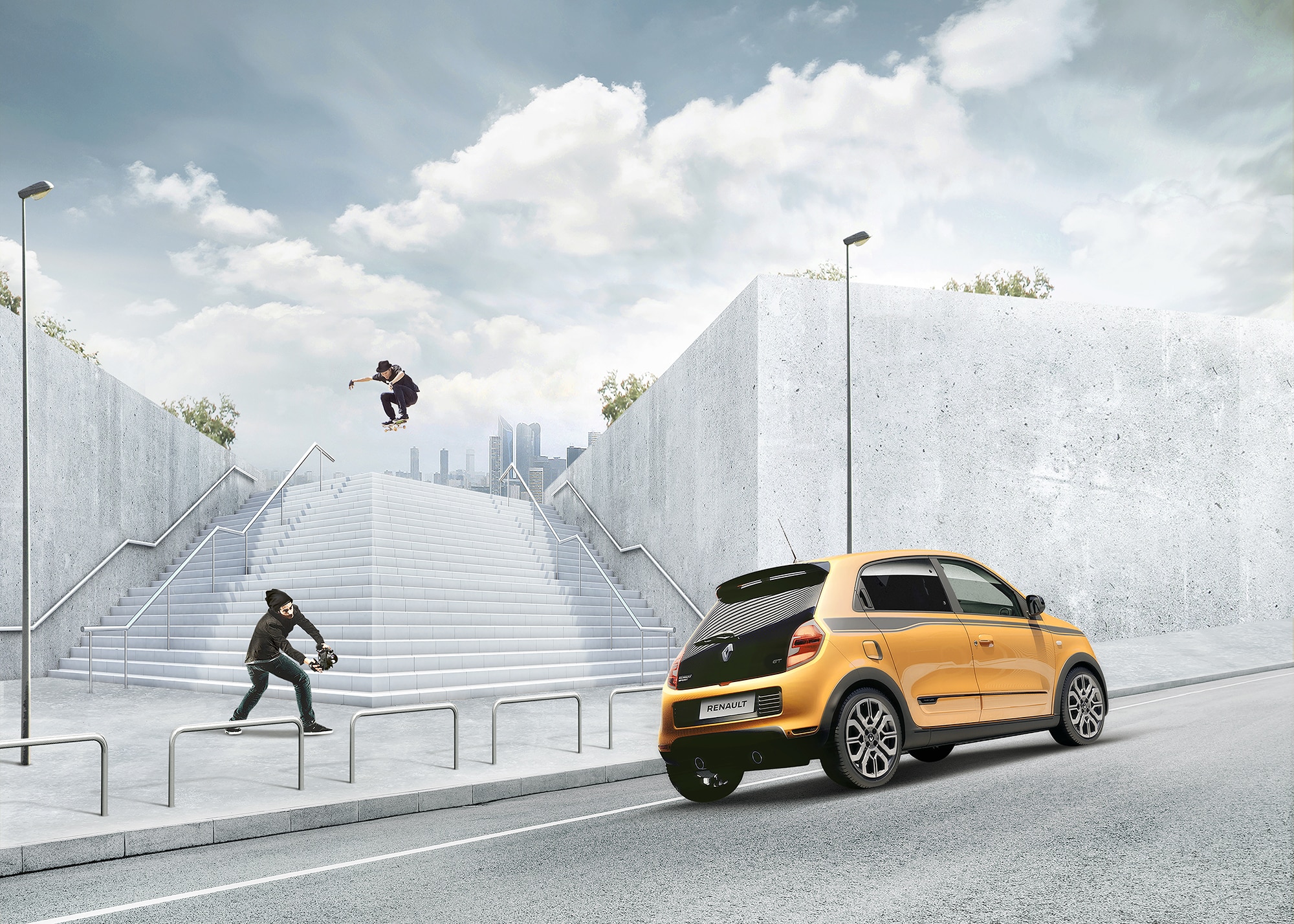 Photomontage aliaspauline renault agence roughman illustrateur mil pat