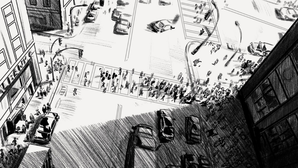 Storyboard christophe bekret axa 02 agence roughman illustrateur mil pat