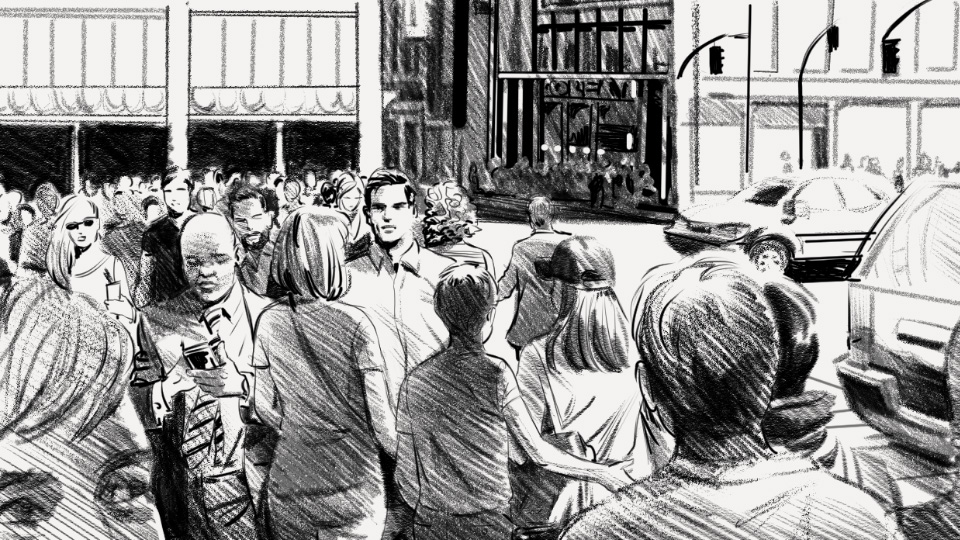 Storyboard christophe bekret axa 03 agence roughman illustrateur mil pat