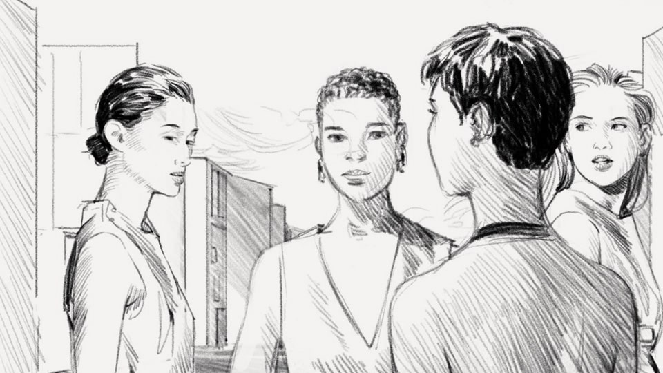 Storyboard christophe bekret dior 09 agence roughman illustrateur mil pat