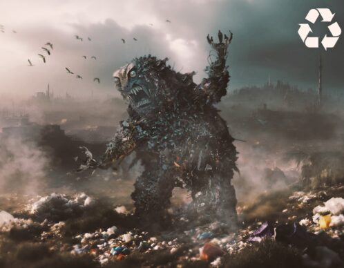 Photomontage orga ia recyclage agence roughman illustrateur mil pat
