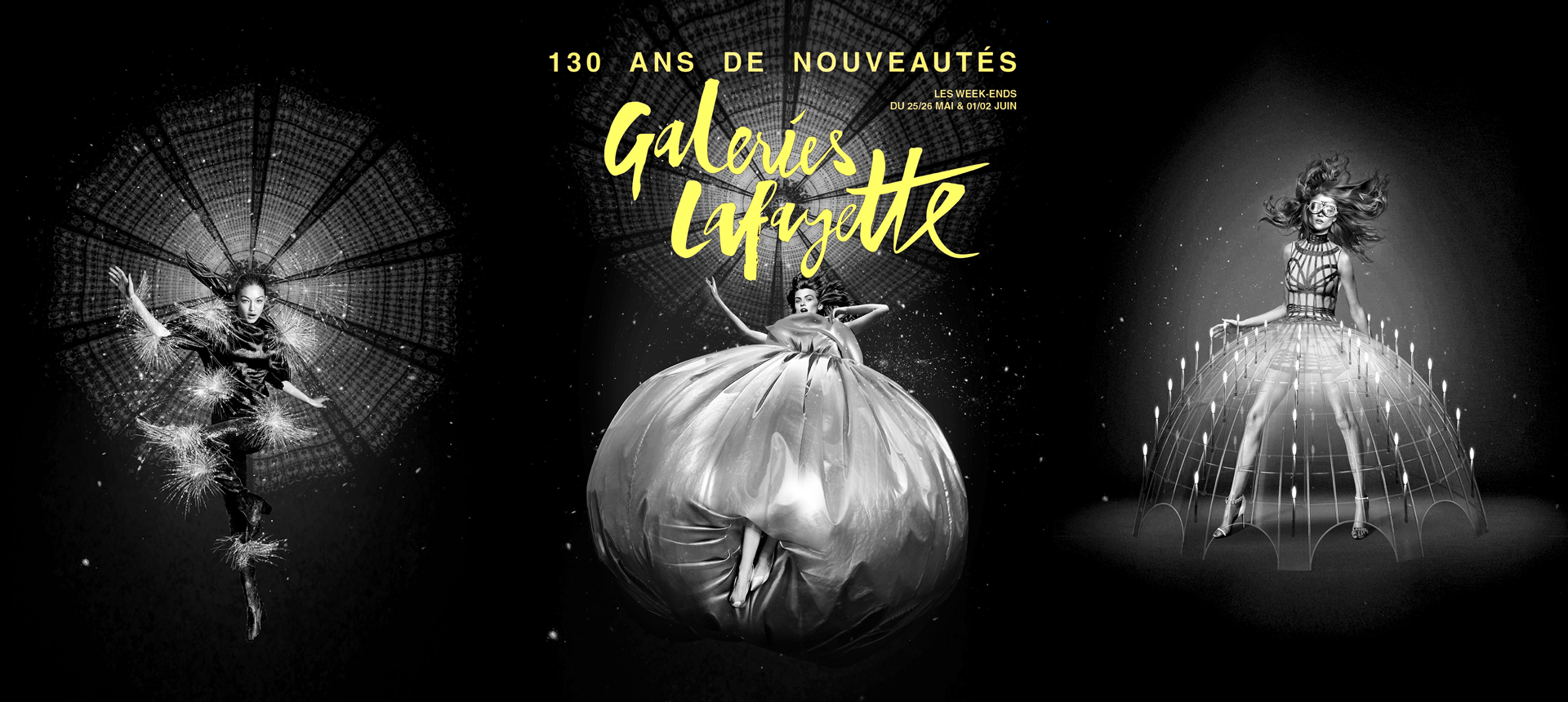 photomontage aliaspauline galeries lafayette agence roughman illustrateur mil pat