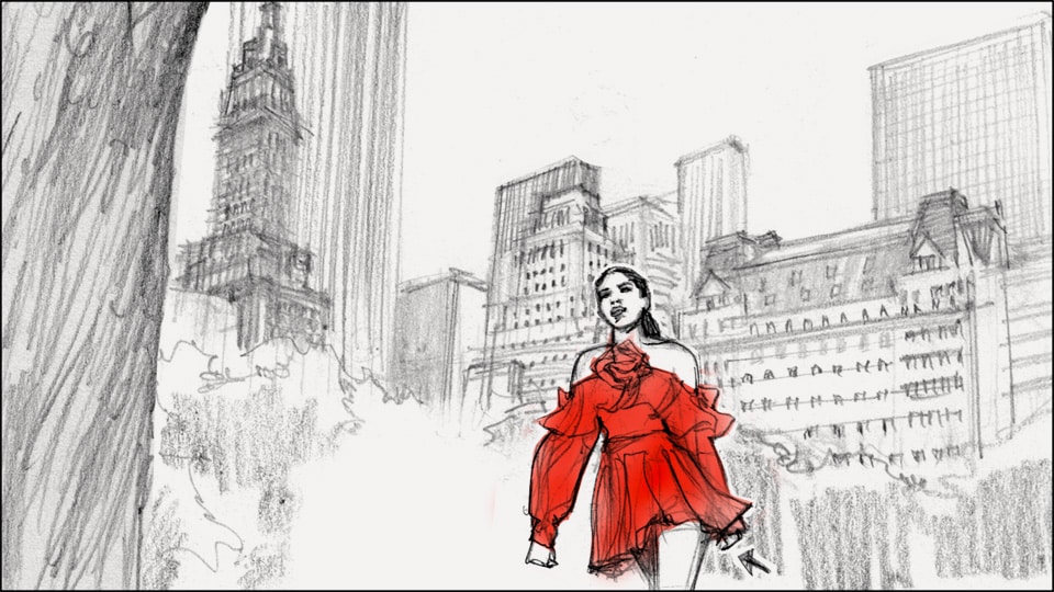 storyboard max carnevale carolina herrera 01 agence roughman illustrateur mil pat