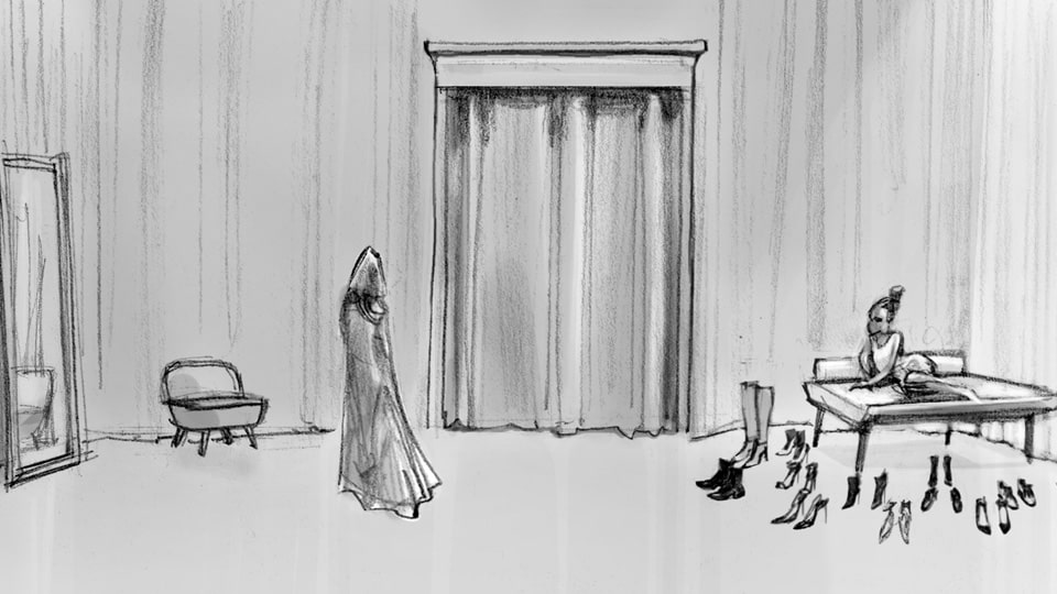 Storyboard max carnevale louboutin 03 agence roughman illustrateur mil pat