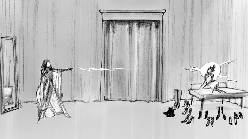 Storyboard max carnevale louboutin 04 agence roughman illustrateur mil pat