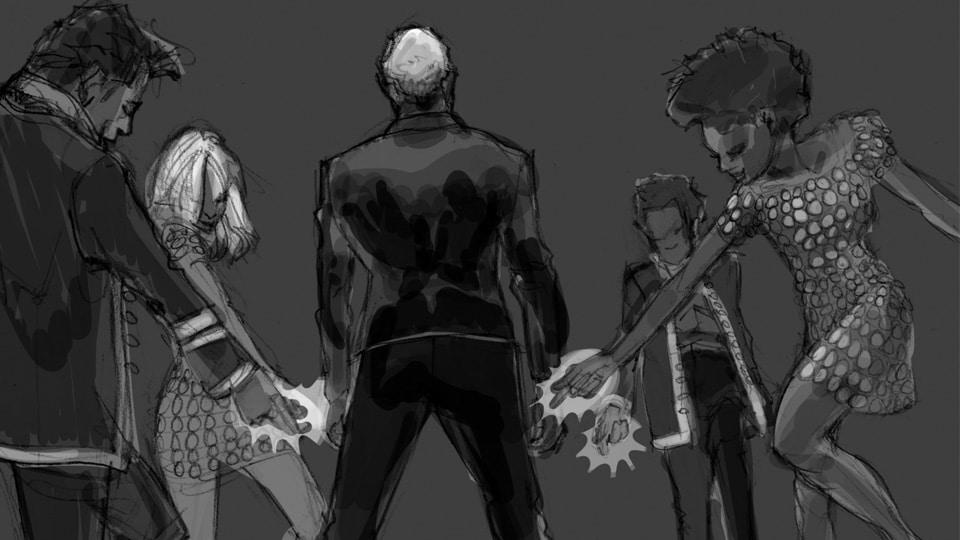 storyboard max carnevale paco rabanne 03 agence roughman illustrateur mil pat