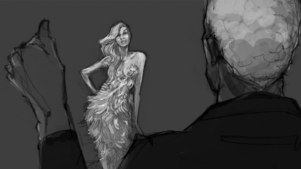 storyboard max carnevale paco rabanne 06 agence roughman illustrateur mil pat