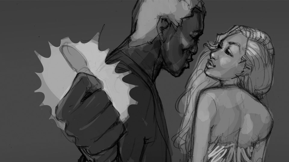 storyboard max carnevale paco rabanne 09 agence roughman illustrateur mil pat