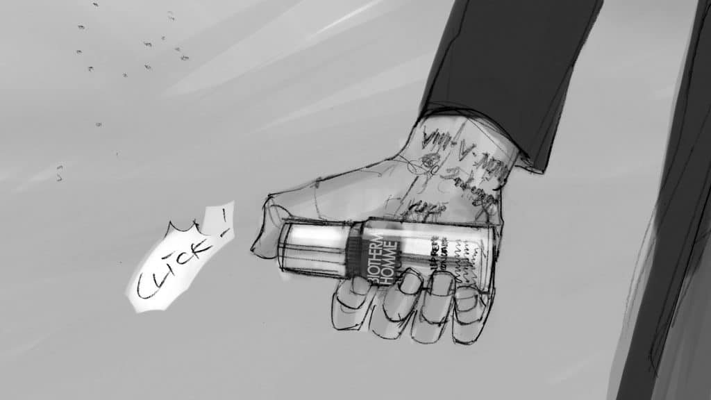 storyboard biotherm 05 maxcarnevale agence milpat Agence illustrateur roughmen Mil Pat