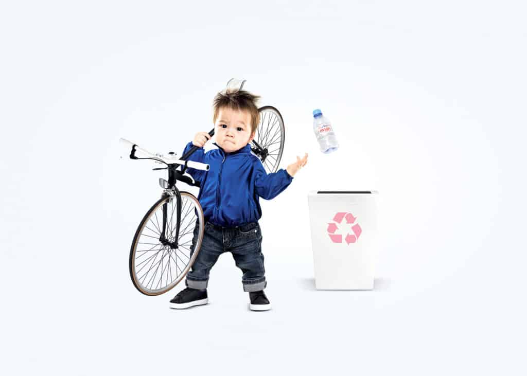 Photomontage aliaspauline evian bebe biker agence roughman illustrateur mil pat