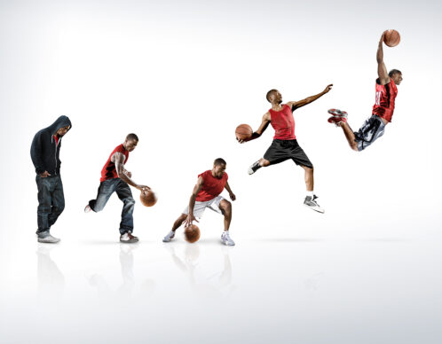 Photomontage aliaspauline francaise des jeux basket agence roughman illustrateur mil pat