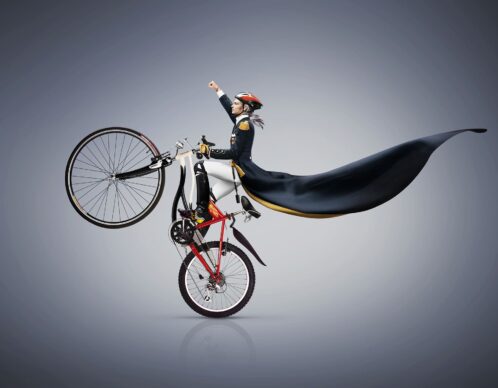 Photomontage aliaspauline mondial deux roues agence roughman illustrateur mil pat