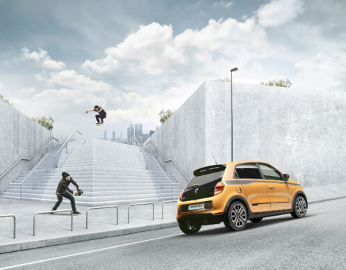 Photomontage aliaspauline renault agence roughman illustrateur mil pat